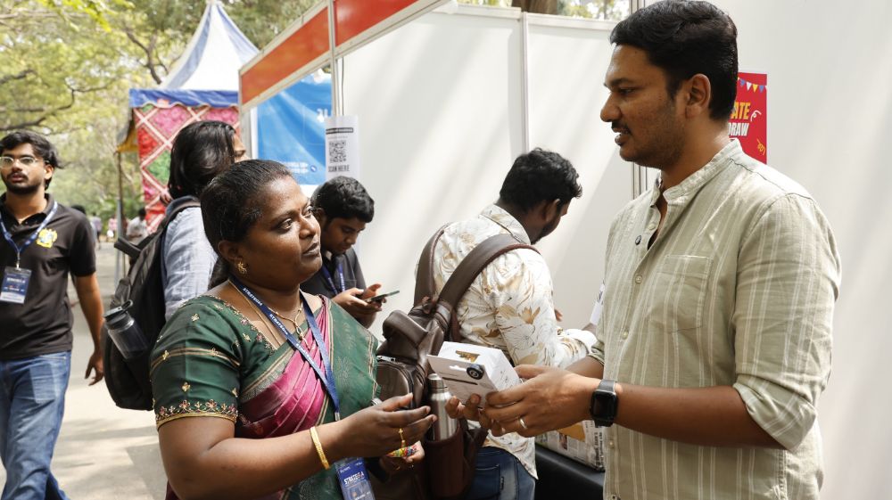 Interaction at the exhibition stalls