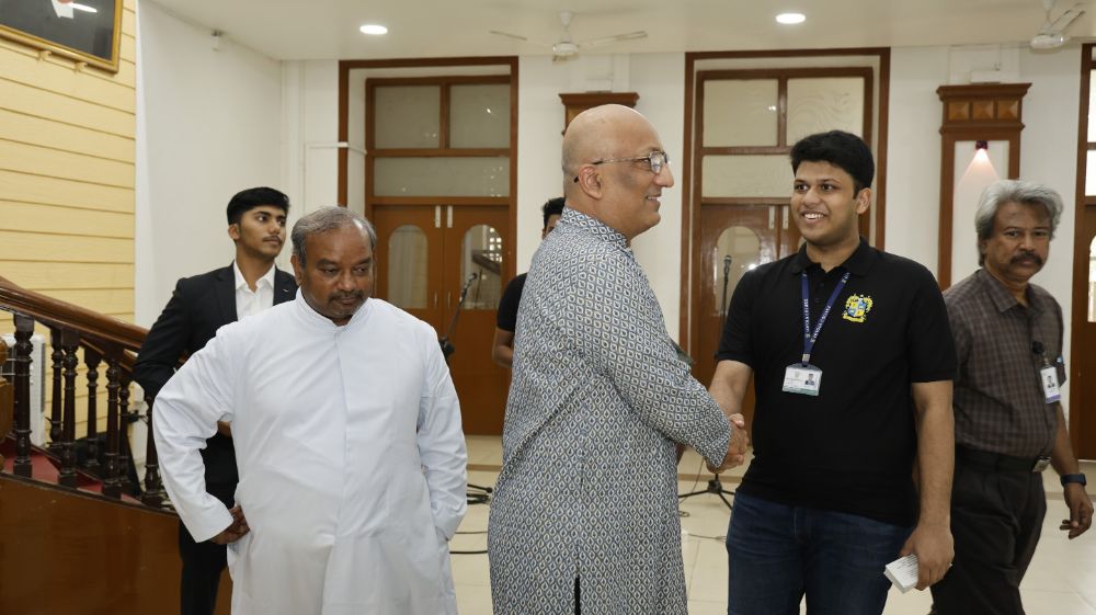 Chief guest received at the venue